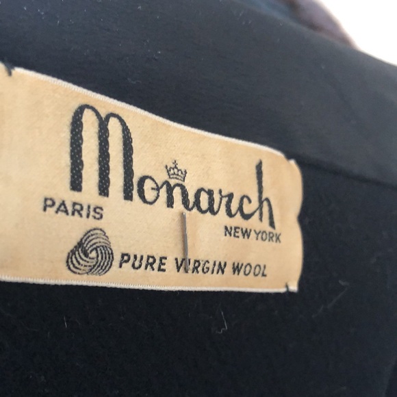 Rare 🌺 60” Real mink hem all around virgin wool circa 1960 Jackie O style - Picture 6 of 9